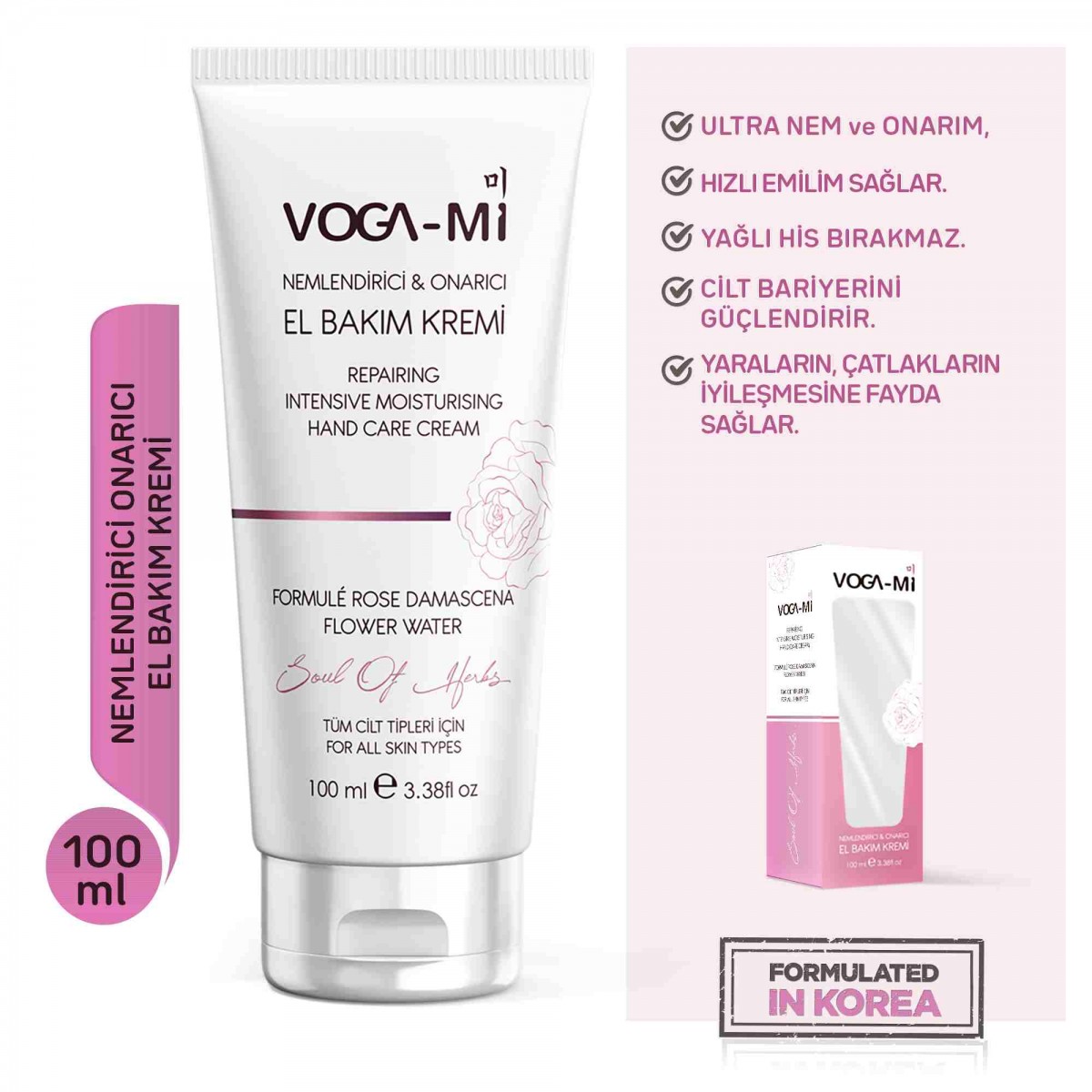 Vogami Nemlendirici-Onarıcı El Bakım Kremi