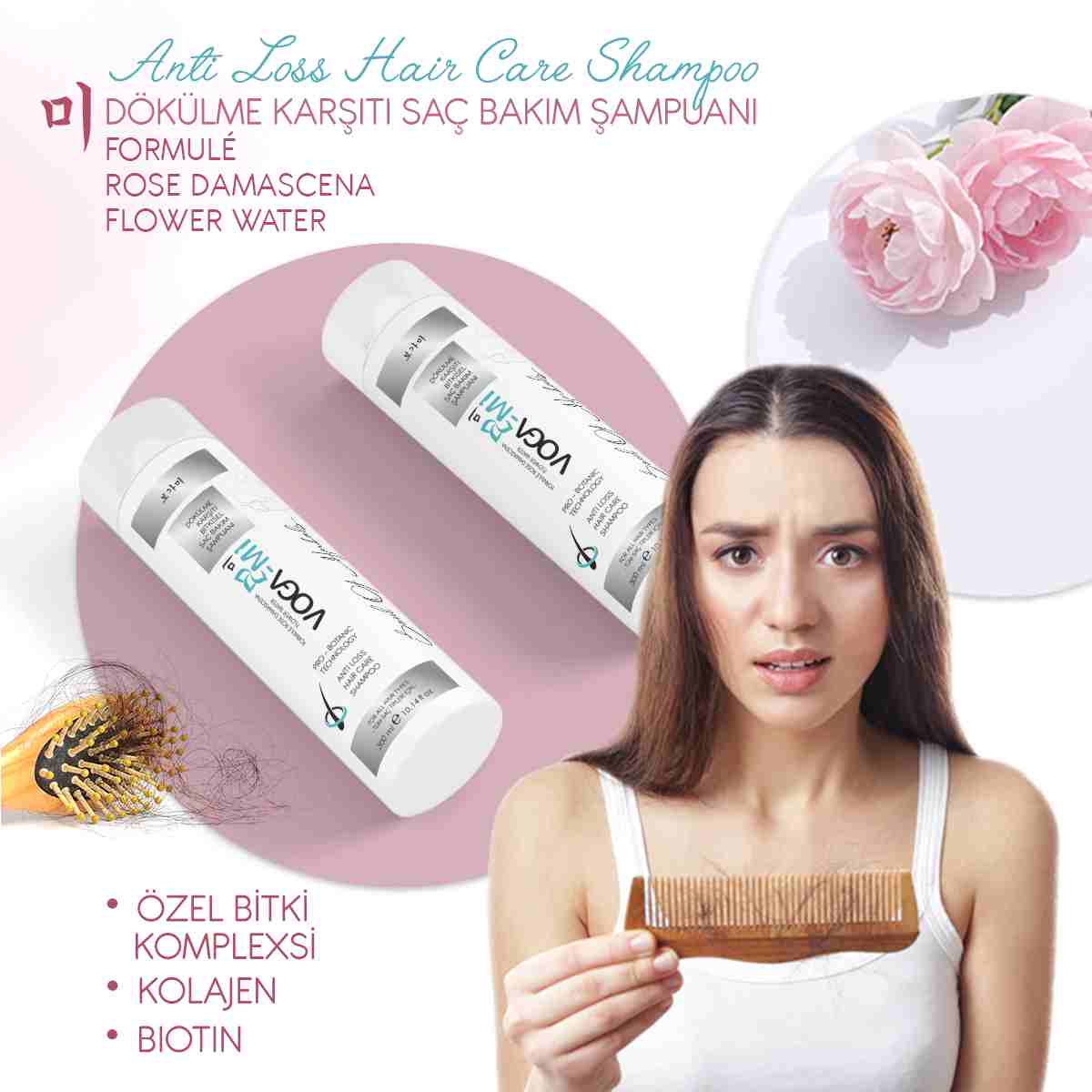 Vogami Dökülme Karşıtı Bitkisel Saç Bakım Şampuanı