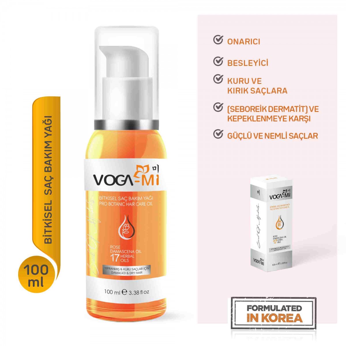 Vogami Bitkisel Saç Bakım Yağı