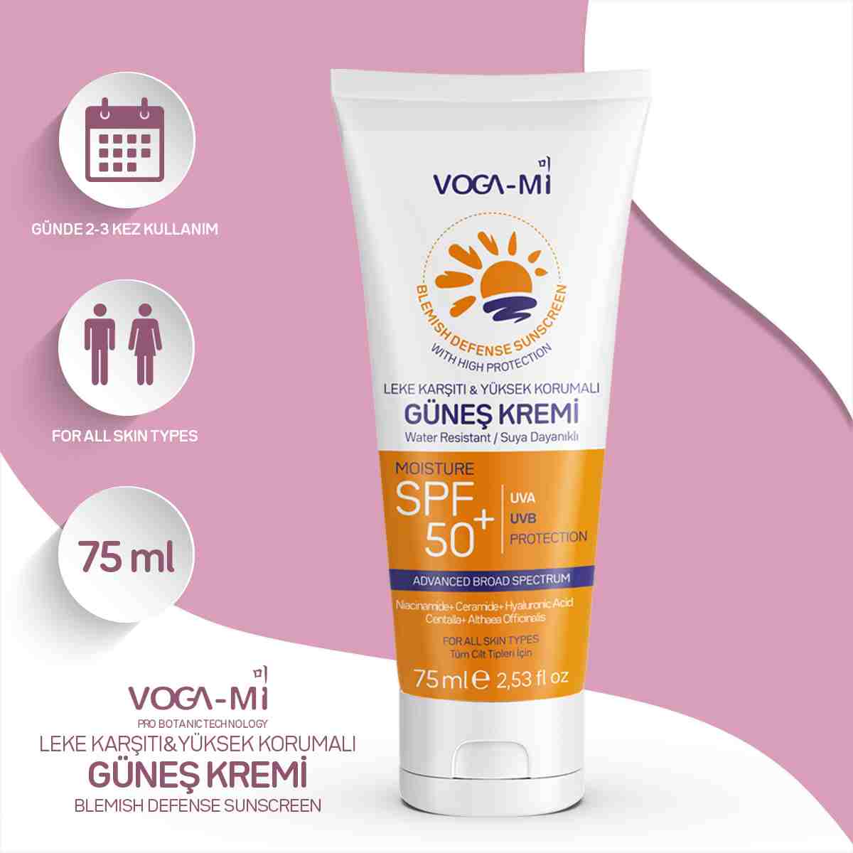 Vogami SF50+ Faktör Güneş Kremi