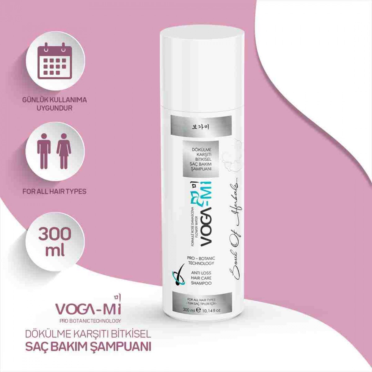 Vogami Dökülme Karşıtı Bitkisel Saç Bakım Şampuanı